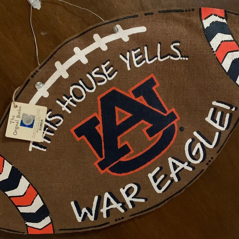 WAR EAGLE Burlap sign